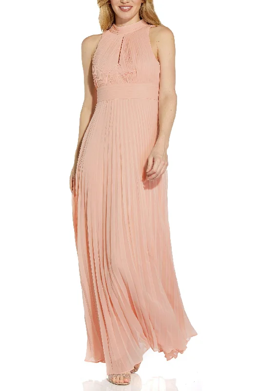 Special Offer – Act Fast!Adrianna Papell AP1E208859 Sleeveless Ties At Neck Formal Long Chiffon Dress