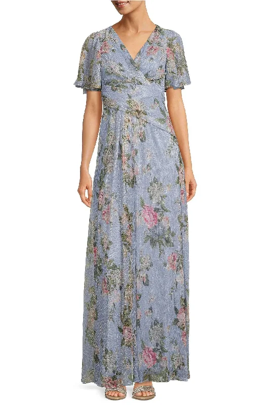 One Day Only – Huge Savings!Adrianna Papell AP1E209735 Short Sleeve Long Formal Dress