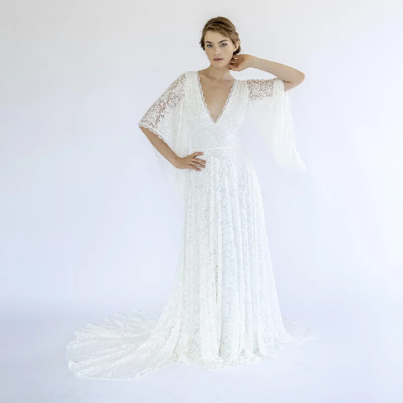 Get Ready to Save!Boho Chic Dress with Train #1491