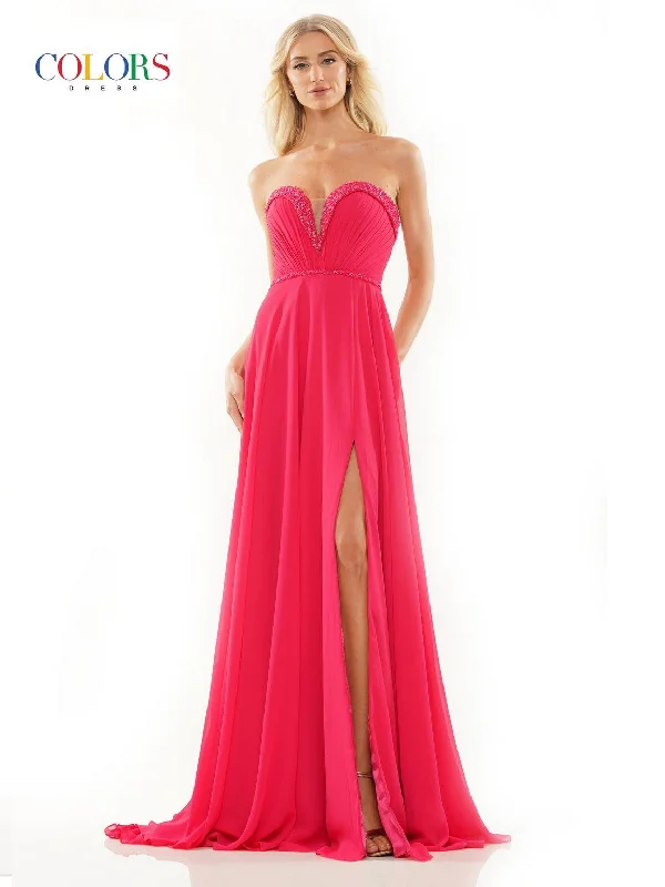 Exclusive Offers You’ll Love!Colors 2893 Long Strapless Chiffon Prom Dress