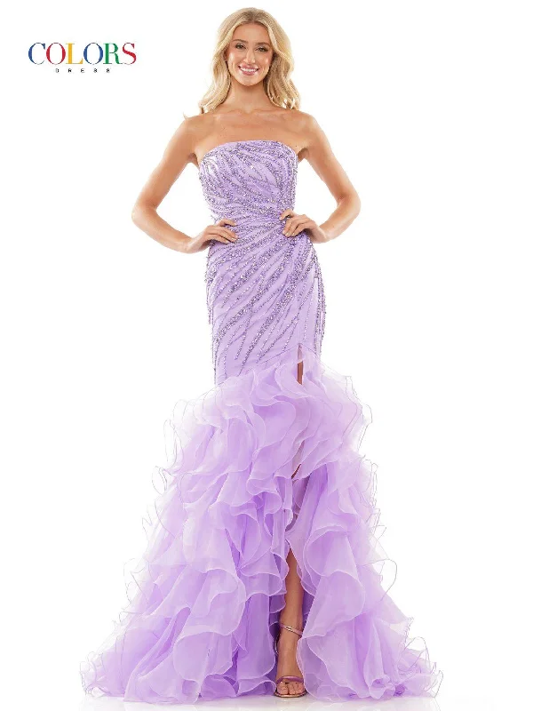 New Discounts Just Dropped!Colors 2926 Long Strapless Mermaid Prom Dress