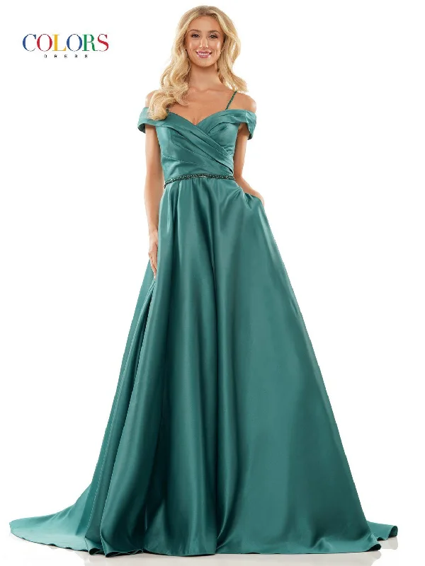 Save More with Every Purchase!Colors 2938 Prom Long Off Shoulder Ball Gown