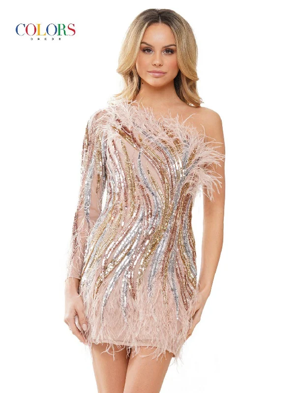 The Best Sale of the Year!Colors 3083 Homecoming Short One Shoulder Cocktail Dress