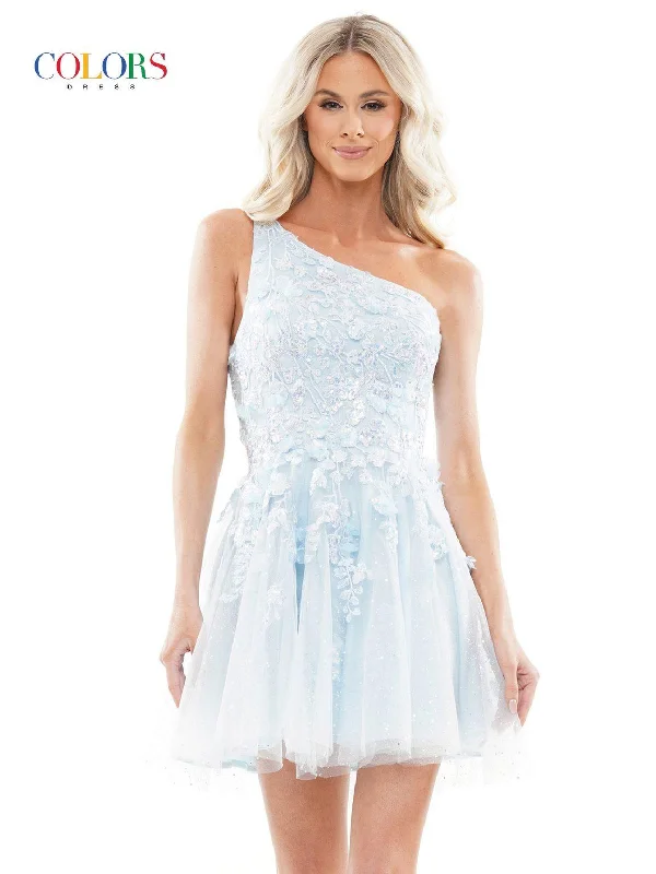 Only a Few Left – Order Now!Colors 3085 Homecoming Short One Shoulder Cocktail Dress