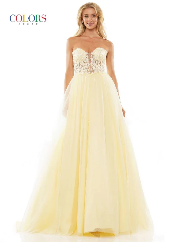 Exclusive Deals Just for You!Colors G1094 Prom Long Strapless Mesh Ball Gown