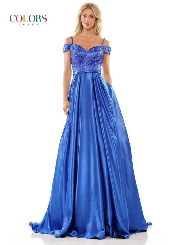 Don't Miss Out!Colors G1096 Prom Long Off Shoulder Ball Gown