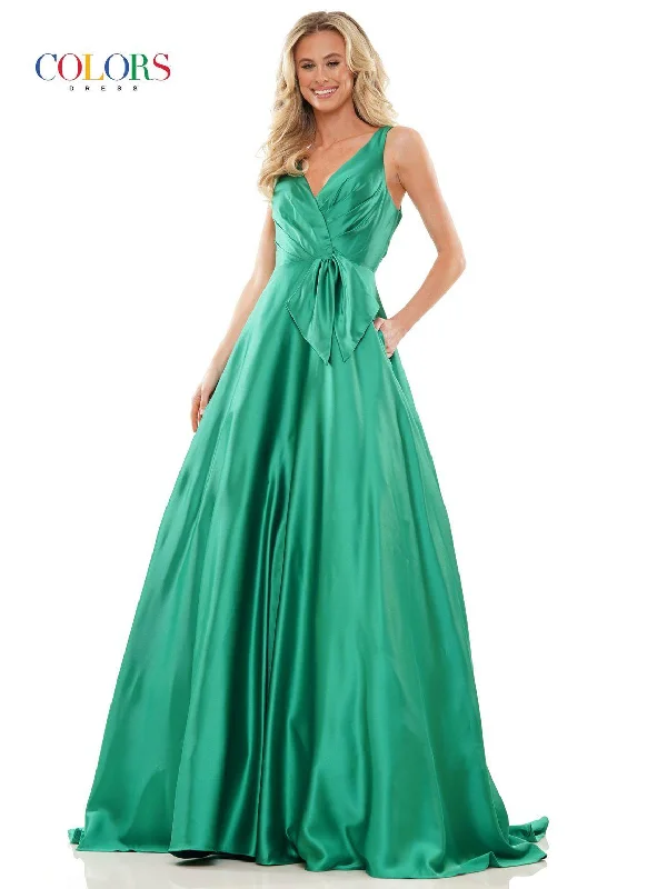Hurry! While Supplies Last!Colors G1100 Long Sleeveless Formal Prom Gown