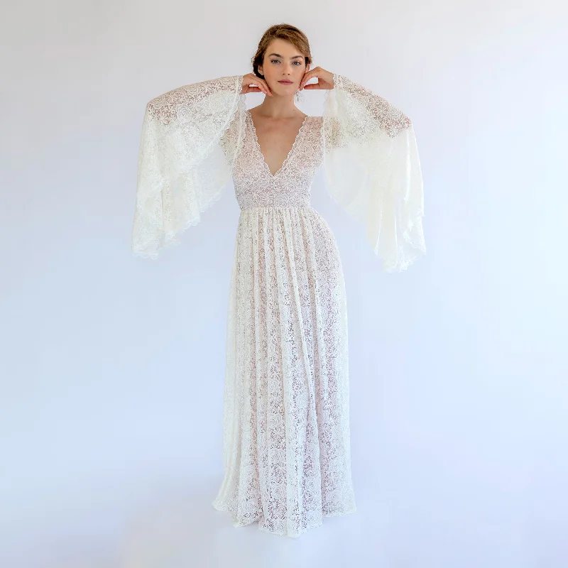 Time to Save Big!Bell Sleeve Wedding Dress #1508