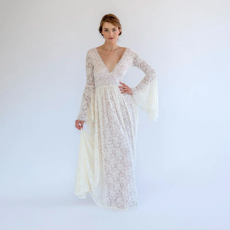 Don’t Wait – Deals Won’t Last!Deep V-Neck Dress With Train #1485
