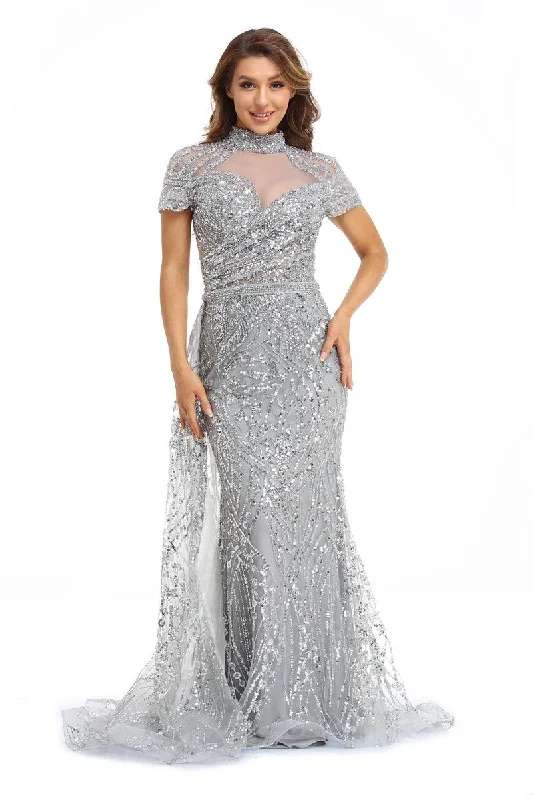 Unmissable Offers Await!High Couture NR2249 Long Cap Sleeve Prom Formal Dress
