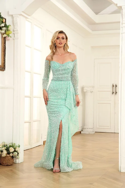 Time to Snag a Bargain!High Couture NR2269 Long Off Shoulder Formal Prom Dress