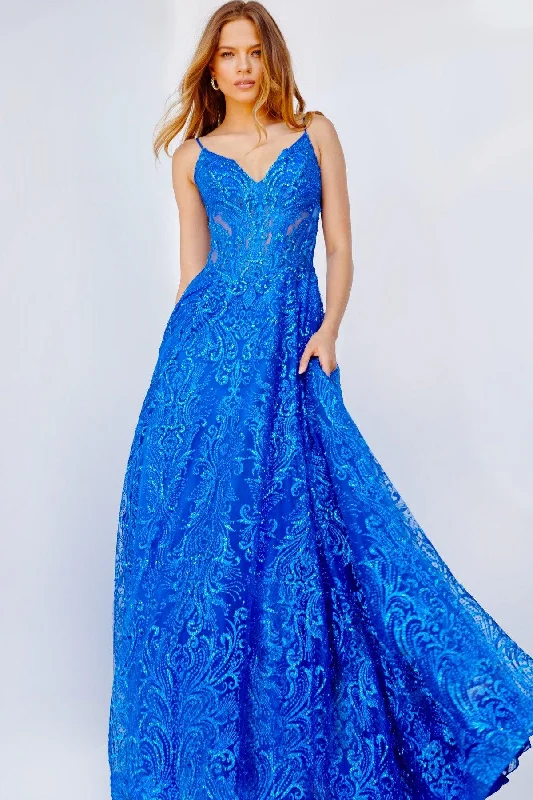 Limited Time Offer!Jovani 09016 Long Spaghetti Strap A Line Prom Ball Gown