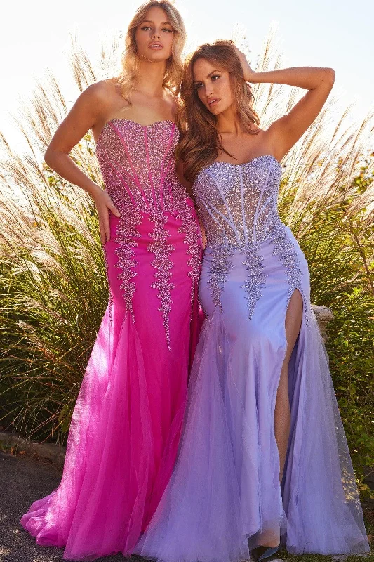 Limited-Time Price Drop!Jovani 22538 Long Strapless Beaded Prom Dress