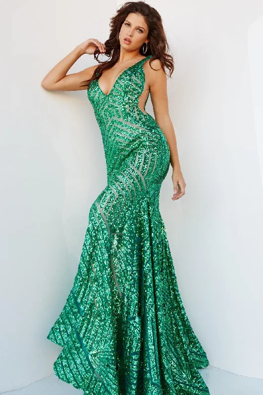 Don’t Wait – Shop Today!Jovani 24097 Long Sleeveless Formal Mermaid Prom Gown
