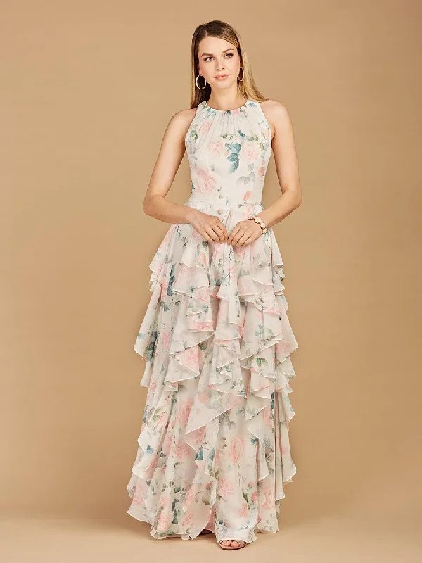 Find the Best Deals Here!Lara Dresses 29247 Ruffled Print Long Formal Dress