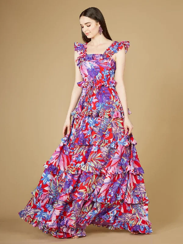 Get More, Spend Less – Shop Now!Lara Dresses 29271 Long Sleeveless Print Formal Dress