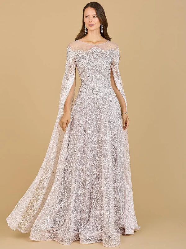 Limited-Time Price Drop!Lara Dresses 29454 Long Cape Sleeve Evening Gown