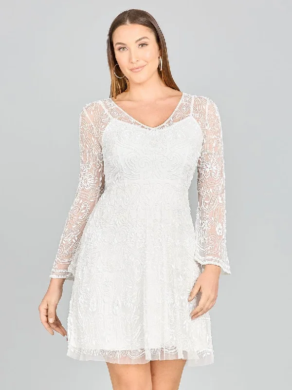 Grab Yours Before It’s Too Late!Lara Dresses 33414 Long Sleeve A-Line Cocktail Dress