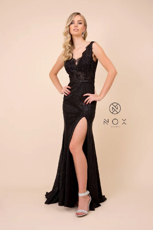 Every Deal is a Steal!Long Formal Sleeveless Metallic Skirt Prom Dress Sale