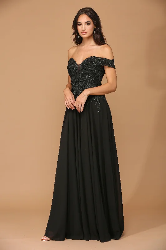 Time to Save Big!Long Off Shoulder Formal Chiffon Evening Dress Sale