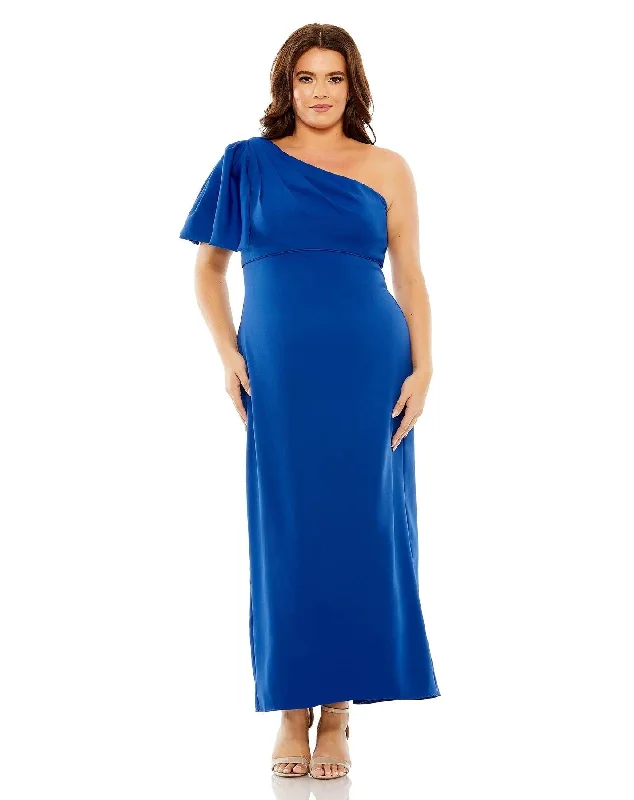 Your Exclusive Offer Awaits!Mac Duggal 49708W Fabulouss Plus Size Tea Length Dress
