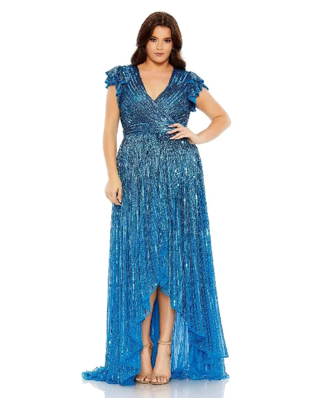 Grab Yours Before It’s Too Late!Mac Duggal 5355 Fabulouss High Low Cap Sleeve Formal Dress