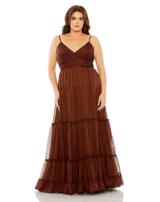 Everything Must Go!Mac Duggal 68542 Fabulouss Long Plus Size Formal Chiffon Dress