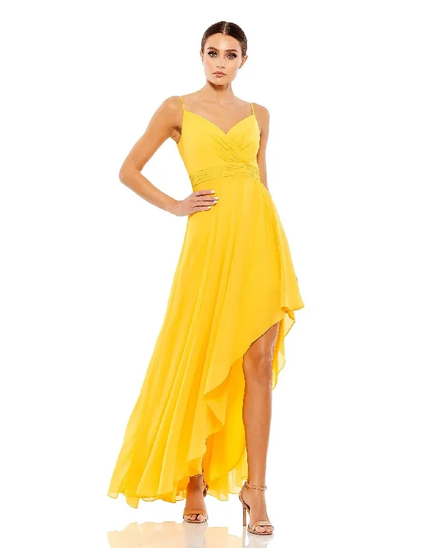 Biggest Sale of the Season!Mac Duggal 70191 High Low Spaghetti Strap Chiffon Prom Gown