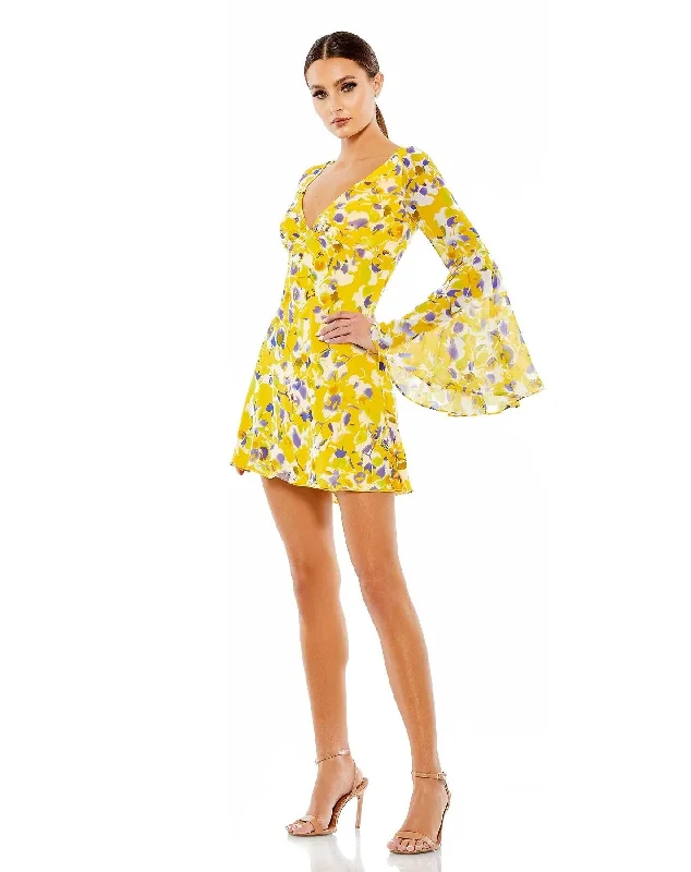 Mega Sale Happening Now!Mac Duggal 70207 Long Sleeve Floral Cocktail Dress