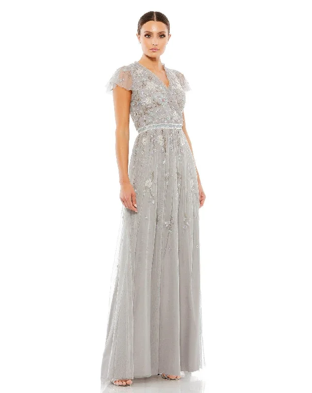 Great Deals, Just for You!Mac Duggal 9138 Long Cap Sleeve Formal Evening Gown