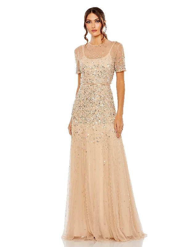 Today Only – Don’t Miss It!Mac Duggal 93909 Long Formal Beaded Evening Gown