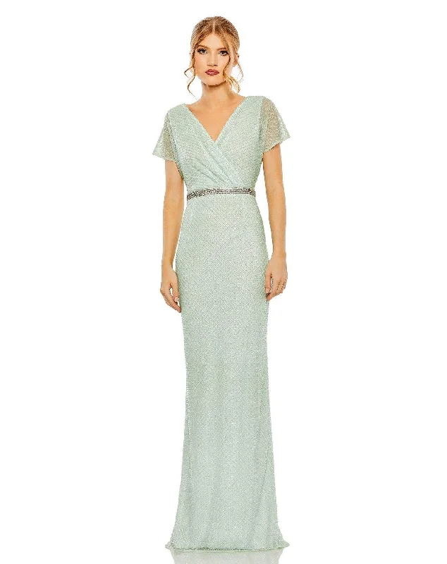 Buy One, Get One Free!Mac Duggal 93994 Long Formal Short Sleeve Evening Gown