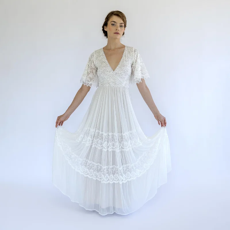 Don't Miss Out!Lace and Chiffon Mesh Dress #1480