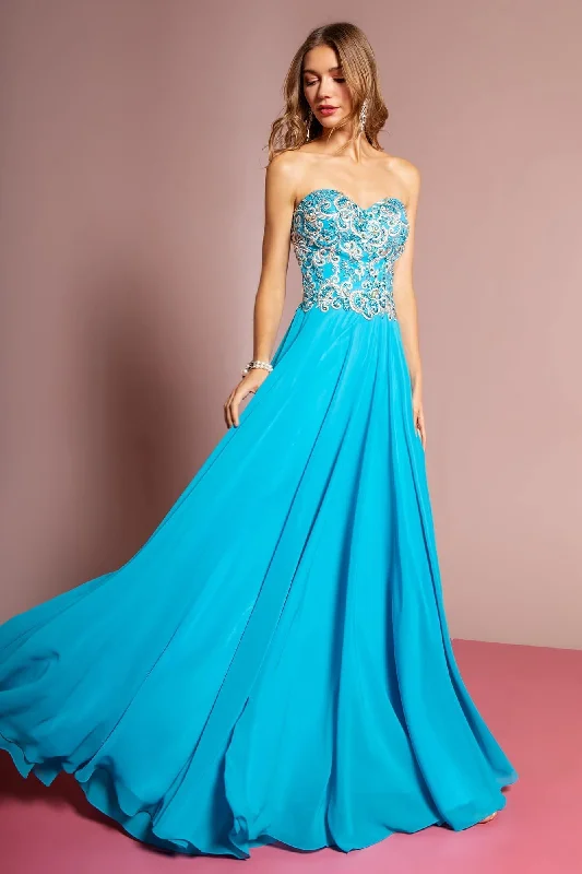 Massive Price Cuts!Prom Strapless Sweetheart Chiffon Evening Long Gown Sale