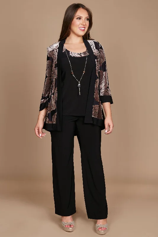 Your Favorite Items on Sale Now!R&M Richards 9017W Formal Plus Size Black Pant Suit Sale