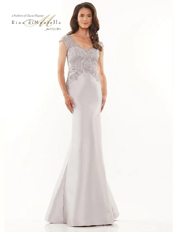 The Best Sale of the Year!Rina di Montella 2784 Long Cap Sleeve Mother of the Bride Dress