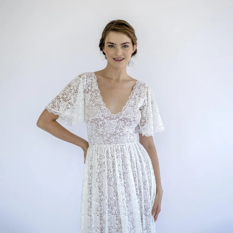 Save More Than Ever!Vintage Lace Wedding Dress #1492