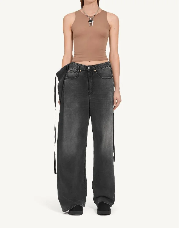 Shop Now and Save!5 Pocket Denim Trousers In Grey