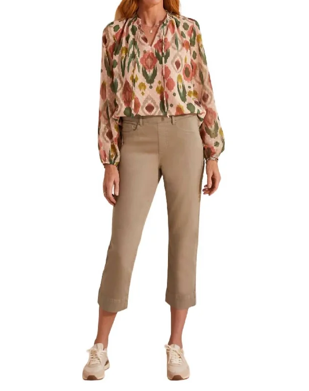 Shop Now and Save!5 Pocket Pull On Capri In Dried Sage