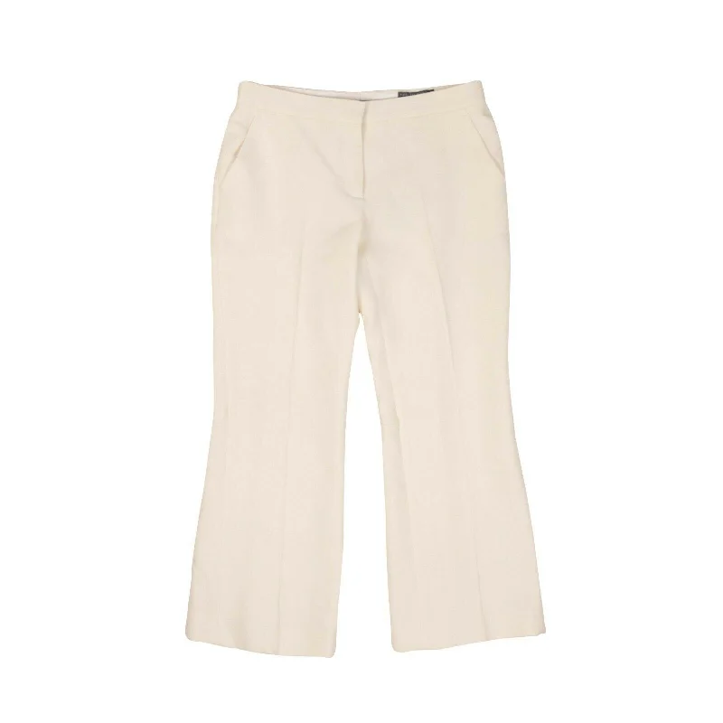 Today Only – Don’t Miss It!Alexander Mcqueen Cropped FlaPants - Ivory