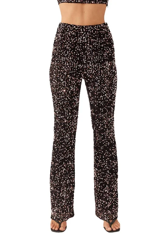 Incredible Savings Inside!All Night Long Sequin Pants In Black/pink