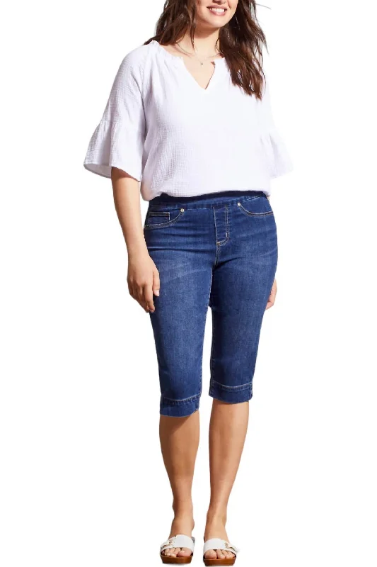 Buy More, Save More!Audrey Denim Capri Pants In Blue