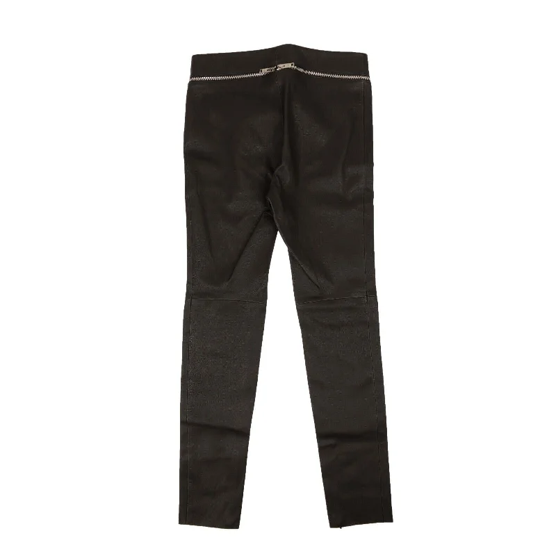 Only a Few Left – Order Now!Black Leather Zip Detail Pants