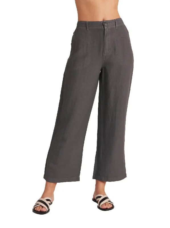 Steals and Deals Await!Blakely Utility Wide Leg Crop Pants In Charcoal Shadow