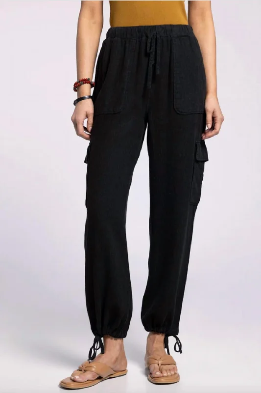 One Click Away from Big Savings!Briston Cargo Pocket Pants In Black