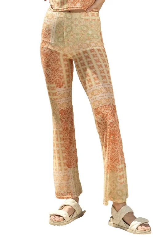 Every Deal is a Steal!Coco Mesh Flare Pant In Orange