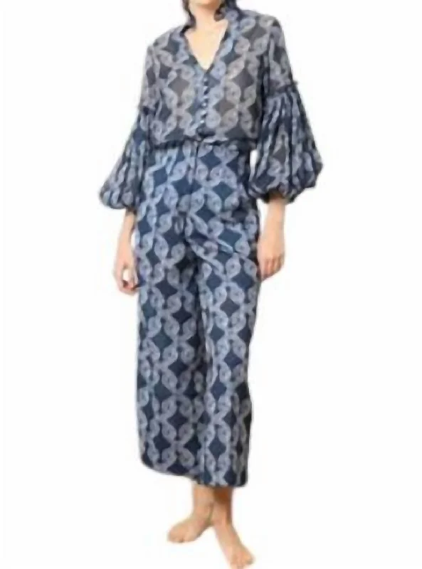 Your Chance to Save is Now!Culotte Pants In Knots Navy