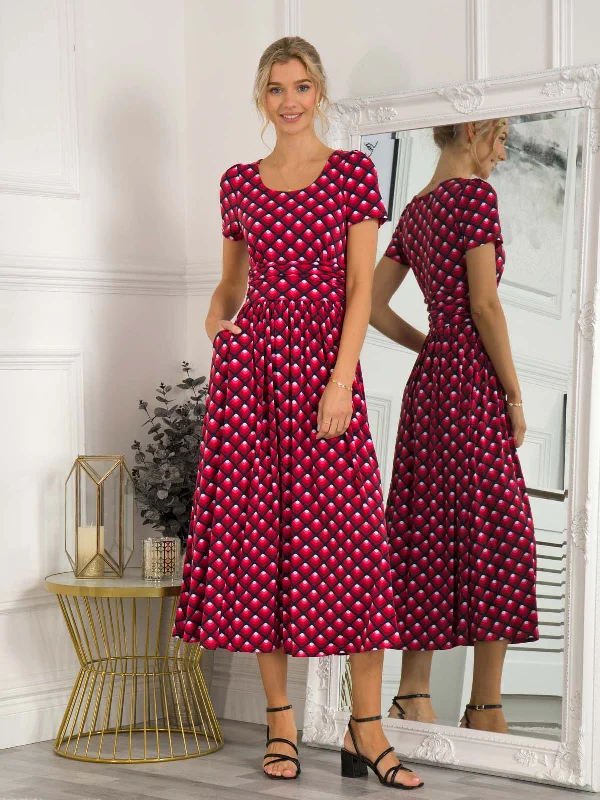 Exclusive Savings This Week!Danna Scoop Neck Dress, Red Geo