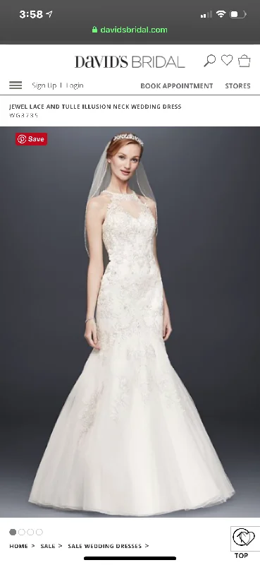 Shop More, Spend Less!David's Bridal Illusion Halter Trumpet