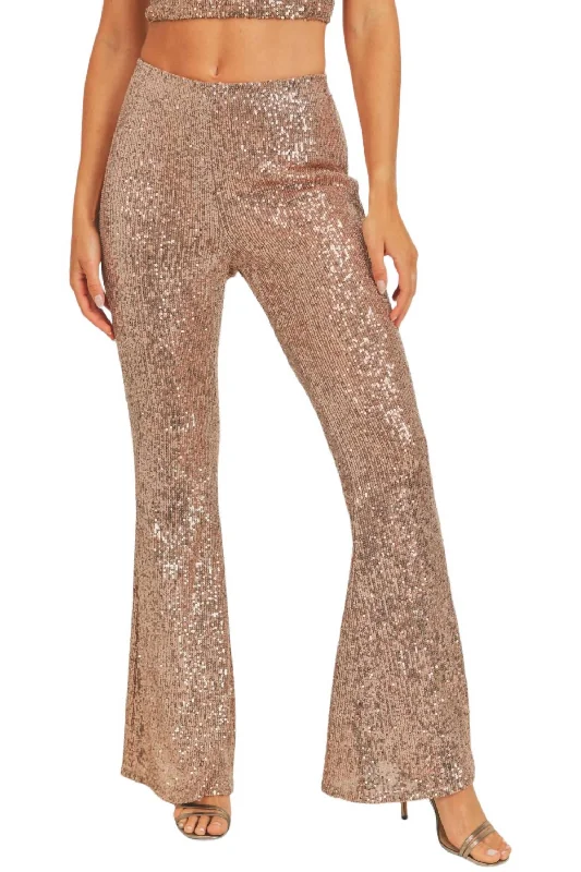 The Best Deals Won’t Wait!Disco Inferno Sequins Pants In Copper